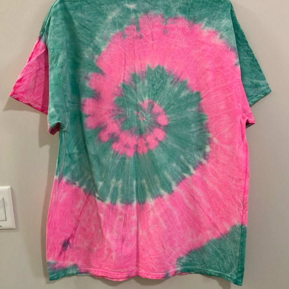 Spencer's Pink and Green Tie-Dye Anime Tee - Picture 5 of 6